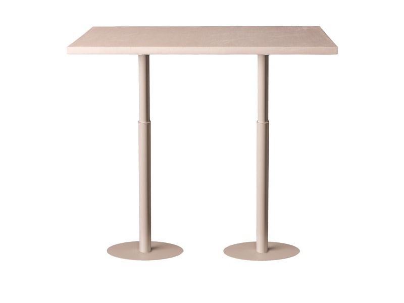 Стол коктейльный Твист Прямоугольный М, Кремовый бисквит (телескопические ноги)