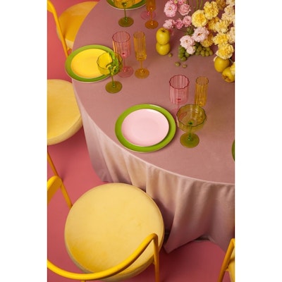 Скатерть велюр, круглая, светло-розовая ХЛ - изображение 4