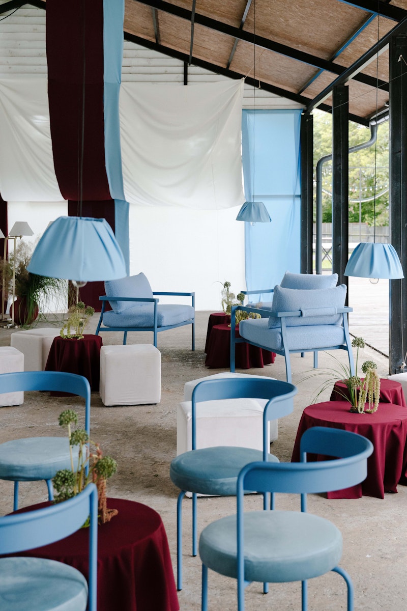 Стул Колори, Черничный йогурт + серо-голубой