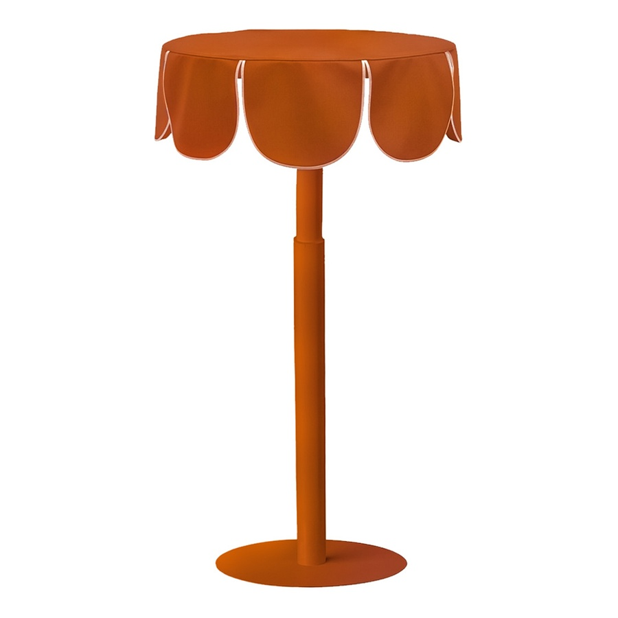 Комплект Стол "Да,капитан" Твист Тыквенный тарт + Терракотовый с белым кантом, велюр  - Фото миниатюра 1