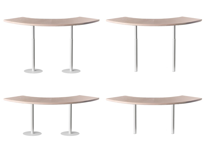 Стол коктейльный Твист Змейка М, Рафаэлло + Кремовый бисквит (телескопические ноги)