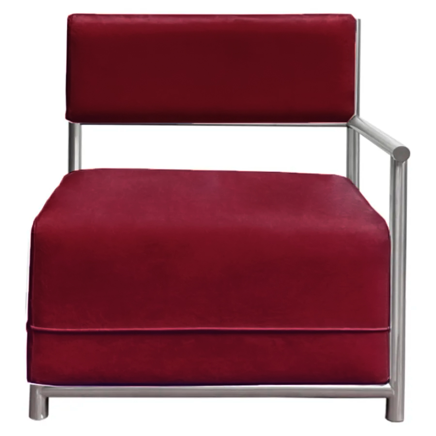 Диван Кручу-верчу Квадрат (Правый модуль), пьяная вишня - Фото миниатюра 1