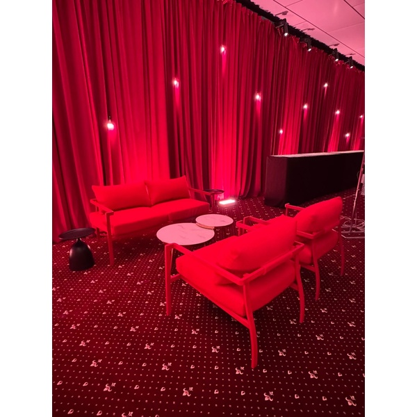 Диван Хагги Л, Красный бархат + Красный Тедди - изображение 2