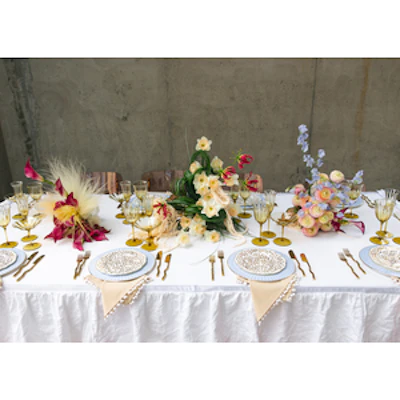 Салфетка из смесового льна, Бежевая с помпонами - изображение 3