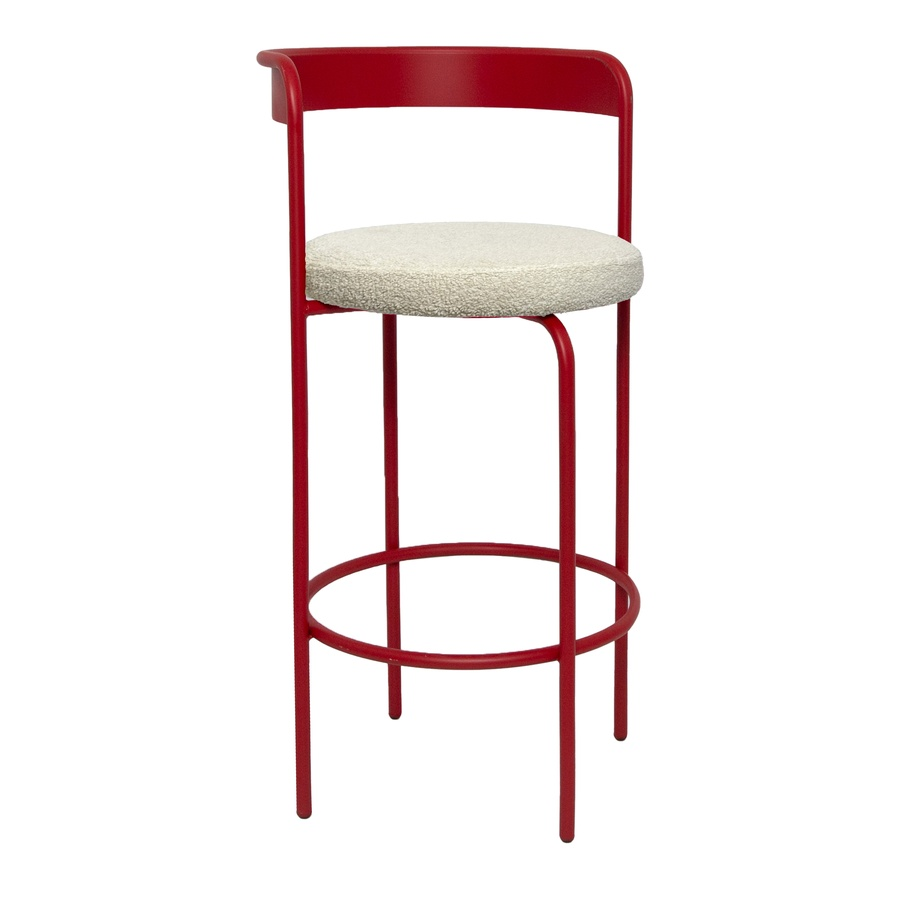 Стул барный Колори Красный бархат + Тедди - Фото миниатюра 1