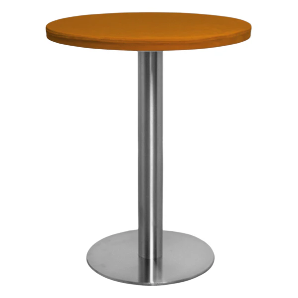 Стол Твист Круглый 67см, Серебро + Терракотовый