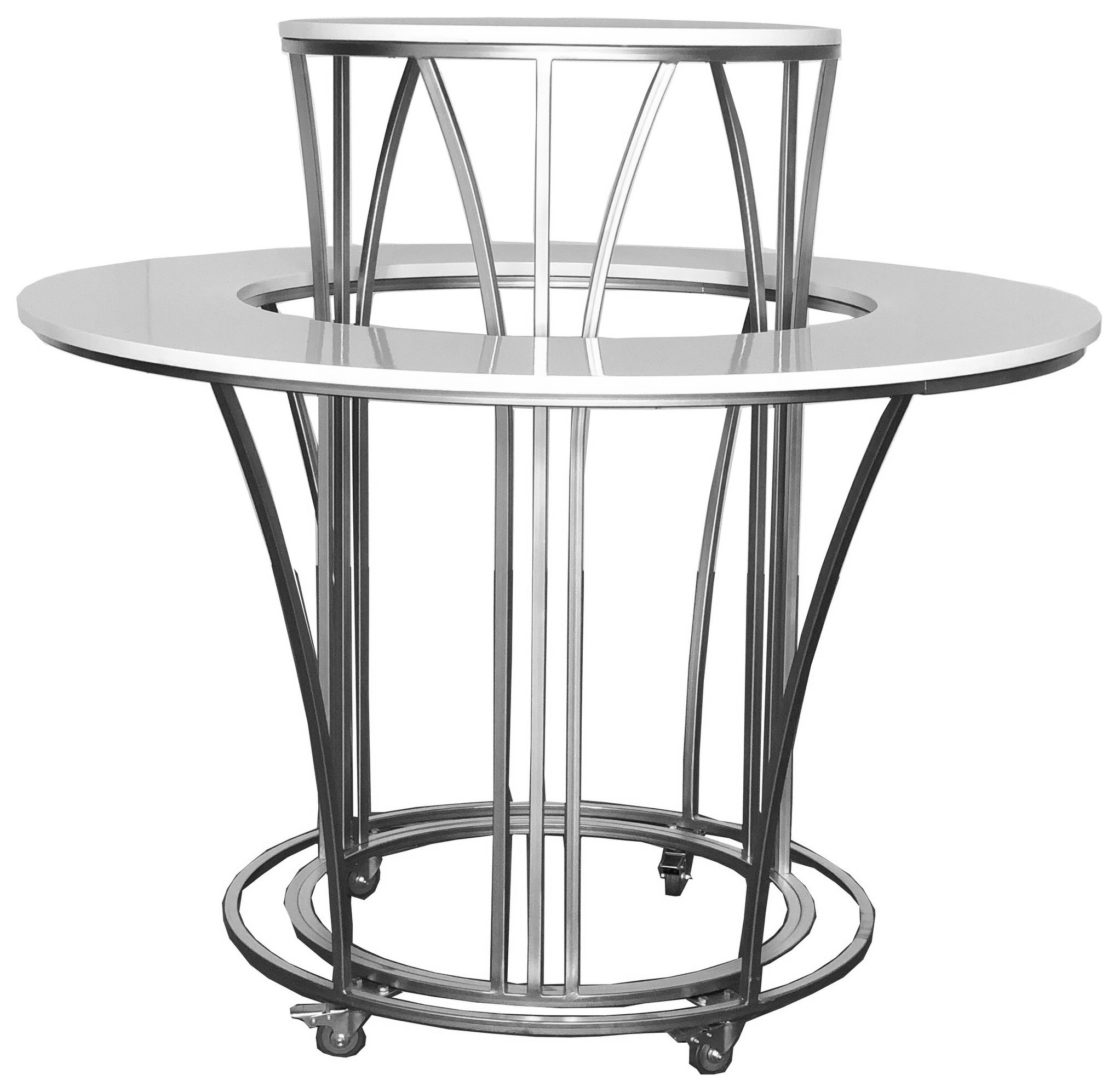 Столик для торта Клэр, серебро (перекрас) 