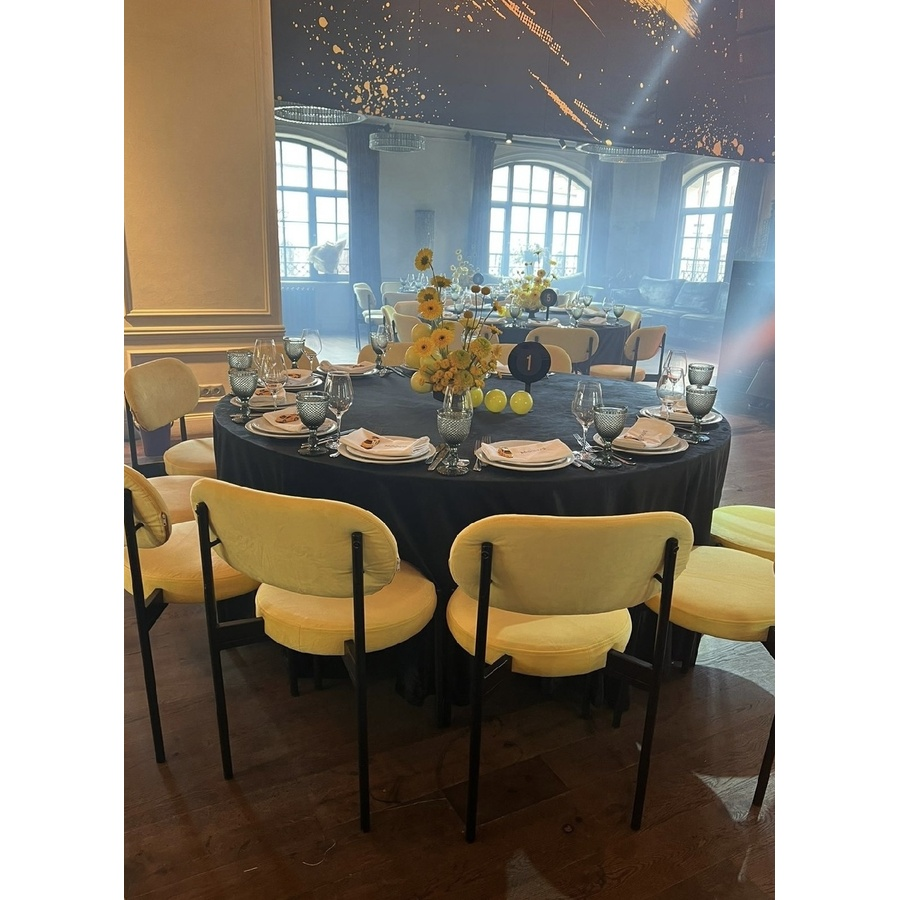 Стул Модерн Черный, Натуральный ротанг + Желтая субмарина - Фото миниатюра 2