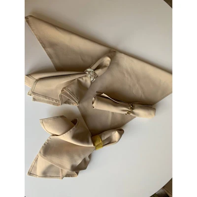 Салфетка бежевая, полиэстер - изображение 4