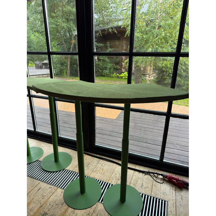 Стол коктейльный Твист Змейка С, Фисташковое пралине + матча (телескопические ноги) - Фото миниатюра 5