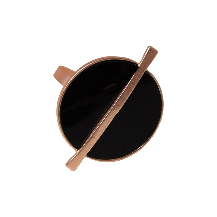 Кольцо для салфетки Баттон, черное - Фото миниатюра 1