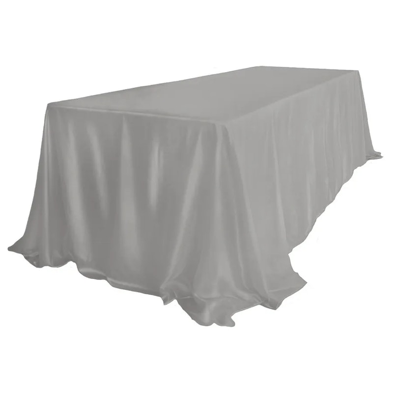 Скатерть велюр, прямоугольная, светло-серая ХЛ