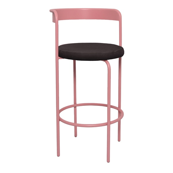 Стул барный Колори, Розовая помада + Шоко мокка