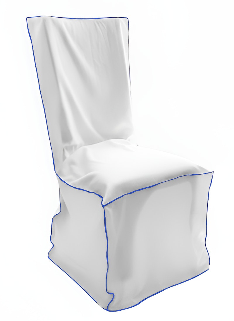 Чехол для стула с синей строчкой