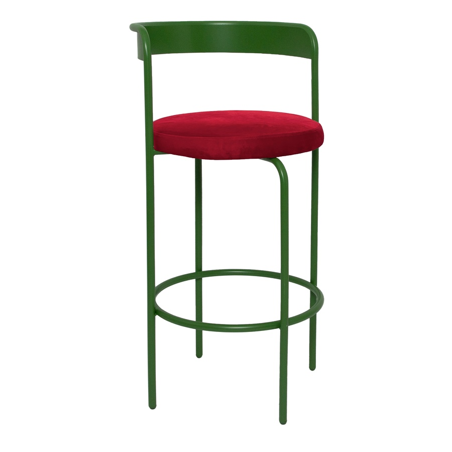 Стул барный Колори, Фисташковое пралине + Малиново-красный - Фото миниатюра 1