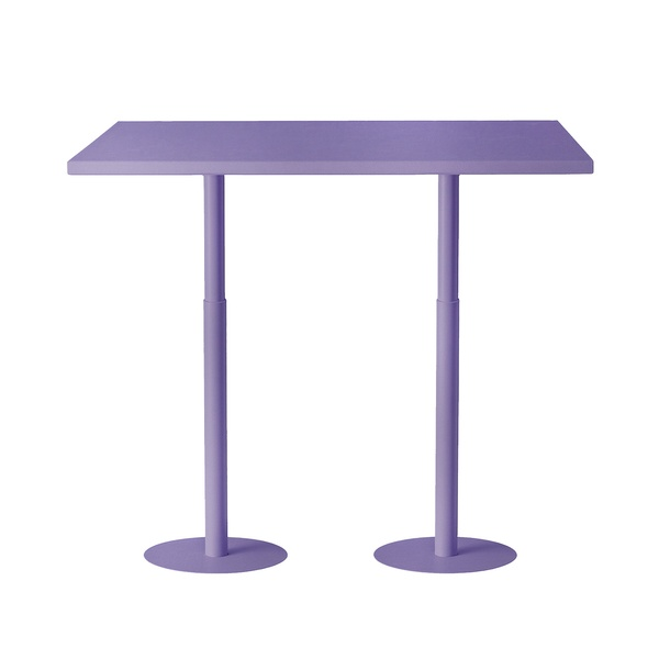 Стол коктейльный, Твист Прямоугольный М, Фиалковое мороженое +Нежная орхидея(телескопические ноги)  - Фото 1
