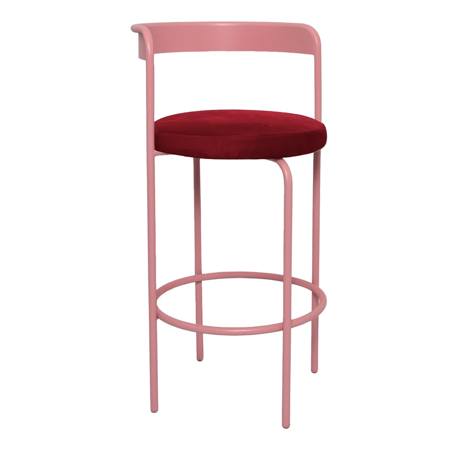 Стул барный Колори, Розовая помада + Бордо - Фото миниатюра 1