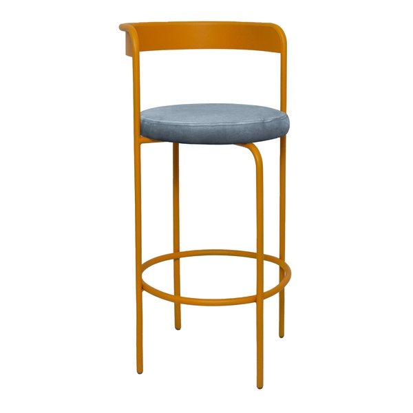 Стул барный Колори, Тыквенный тарт + Серо-голубой