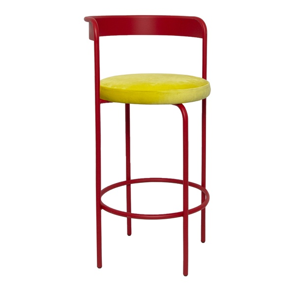Стул барный Колори Красный бархат + Желтая субмарина
