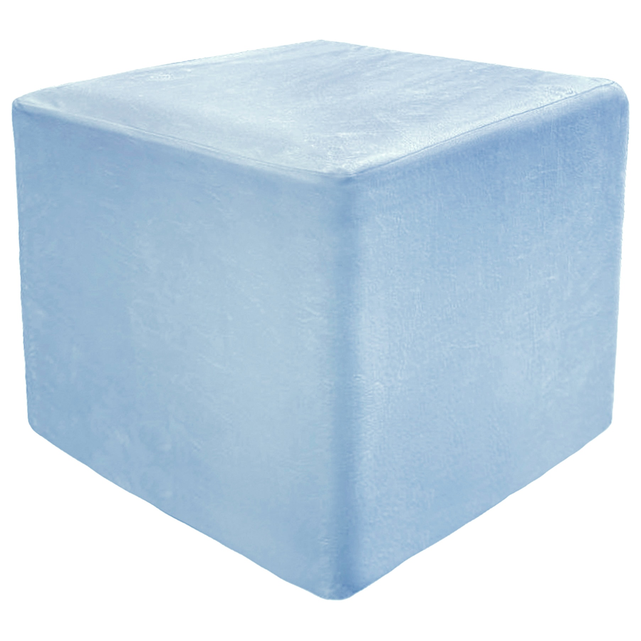 Пуф квадратный Точка, велюр, Скай - Фото миниатюра 1