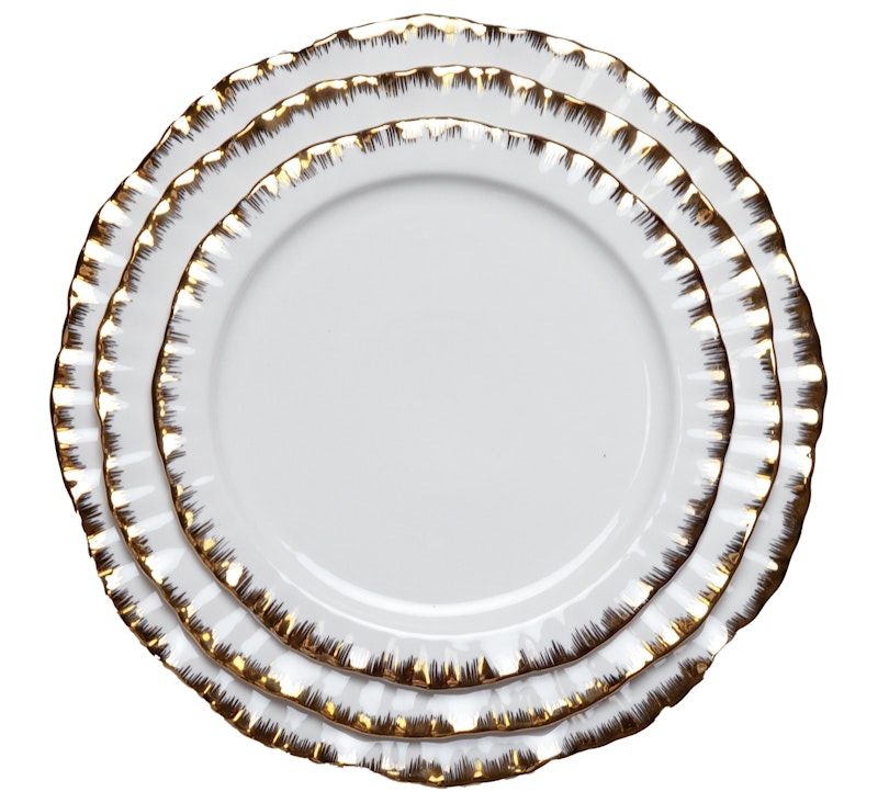 Сет порционных тарелок Подсолнух Золото