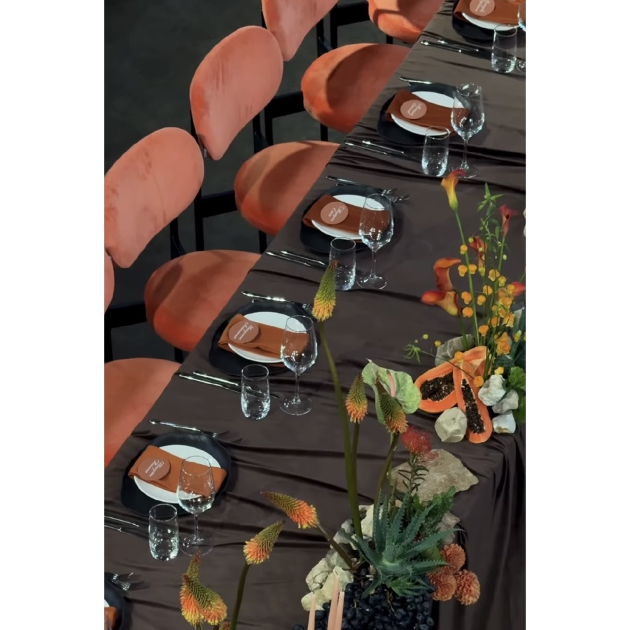 Стул Модерн Черный, Натуральный ротанг + Игривый Персик - Фото миниатюра 5