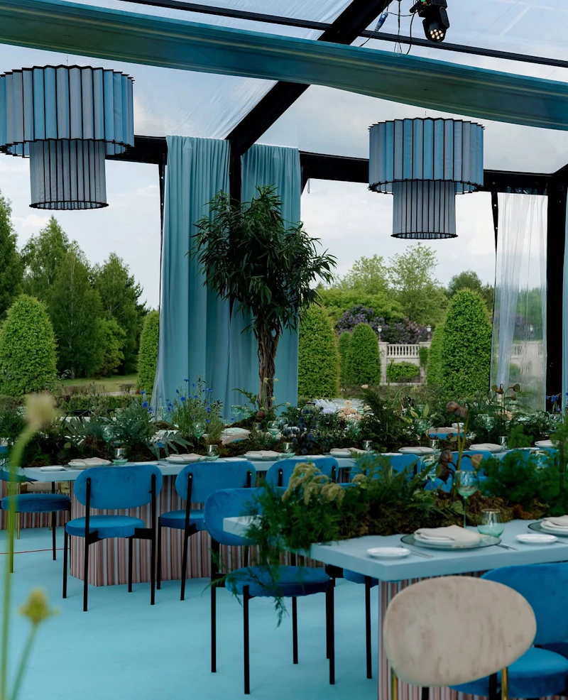 Стул Модерн Черный, Морская волна