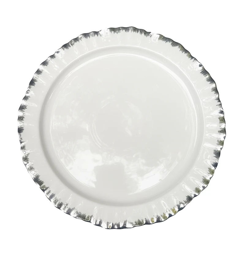 Порционная тарелка Подсолнух Серебро М