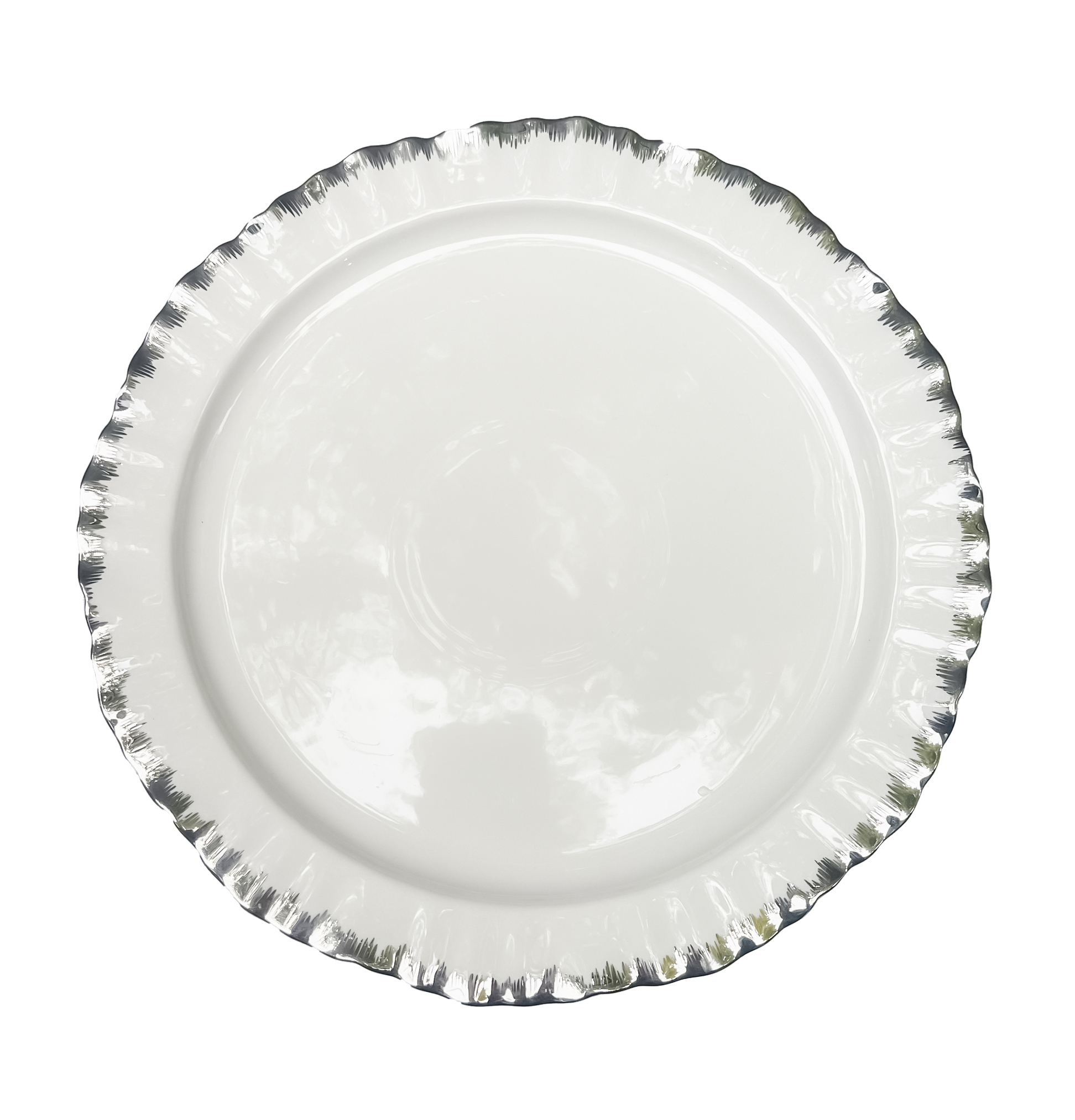 Порционная тарелка Подсолнух Серебро М - Фото миниатюра 1