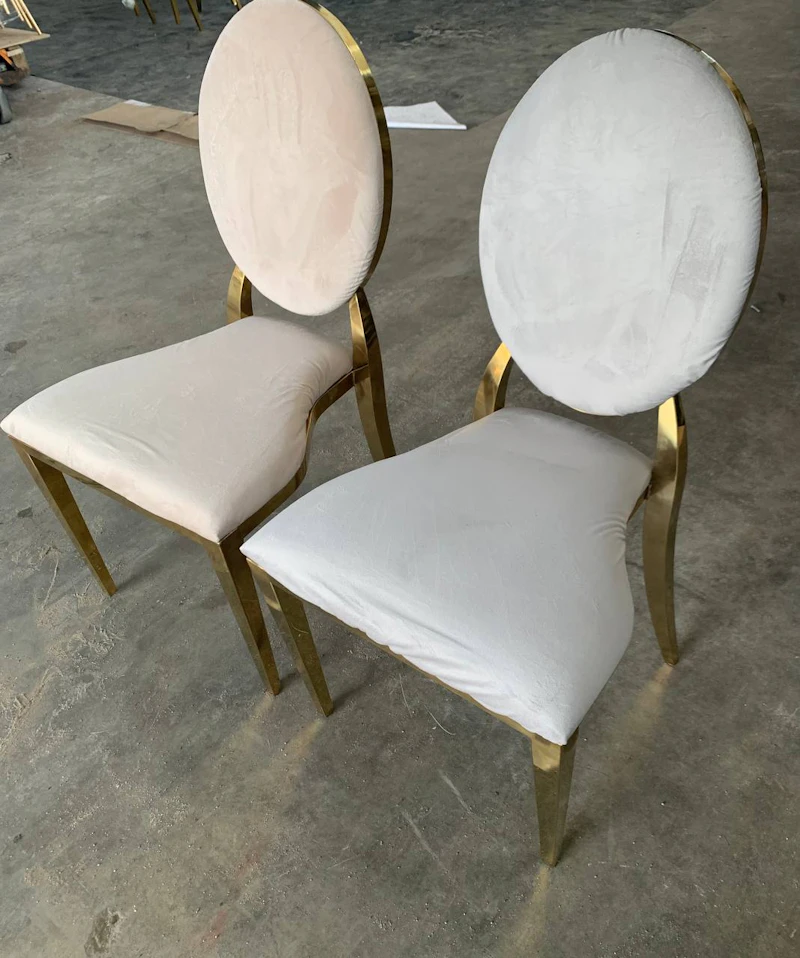 Стул Вашингтон Золото, велюр бежевый