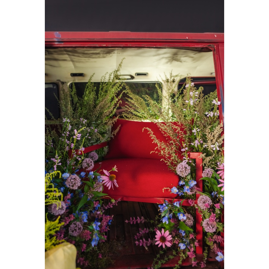 Кресло Хагги, Красный бархат + Красный Тедди - Фото миниатюра 6