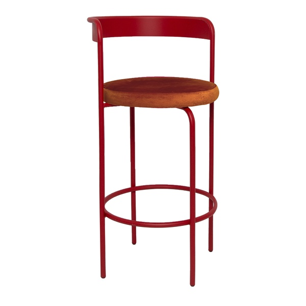 Стул барный Колори Красный бархат + Терракотовый