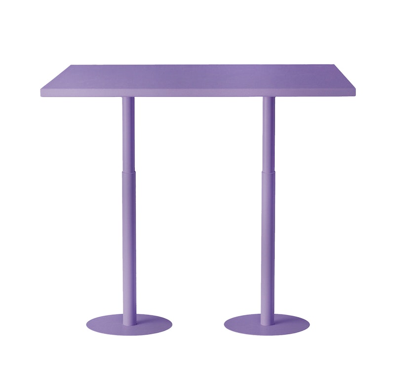 Стол коктейльный, Твист Прямоугольный М, Фиалковое мороженое +Нежная орхидея(телескопические ноги) 