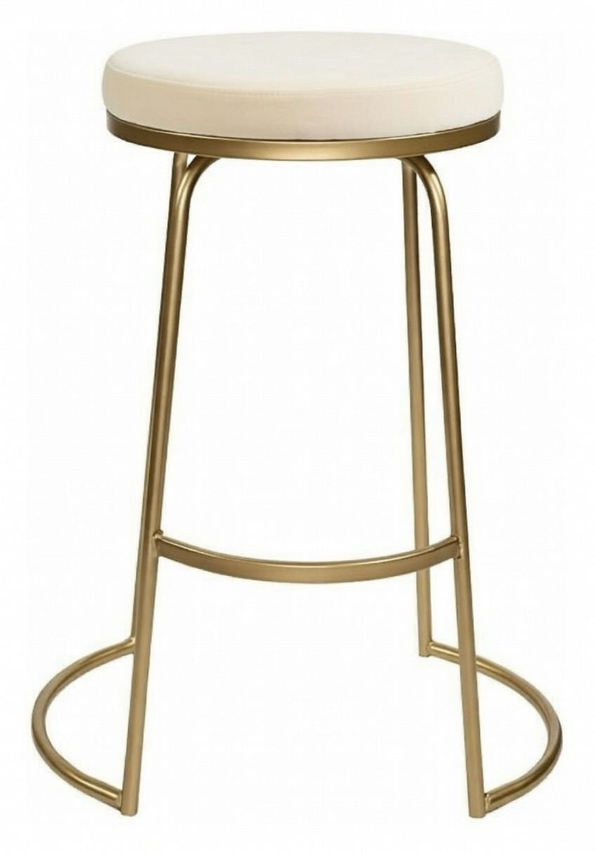 Стул барный Модерн Сэддл Кремовый бисквит (любой оттенок каркаса)