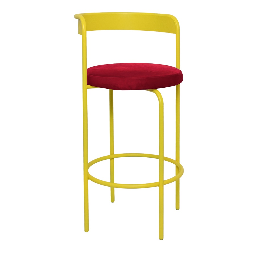 Стул барный Колори, Лимонный капкейк + Малиново-красный - Фото миниатюра 1