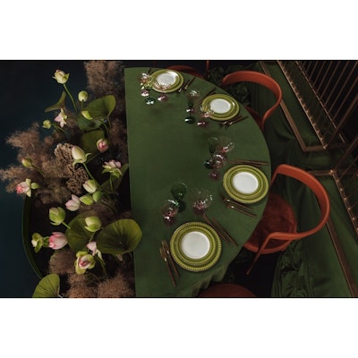 Скатерть велюр, круглая, матча - изображение 3