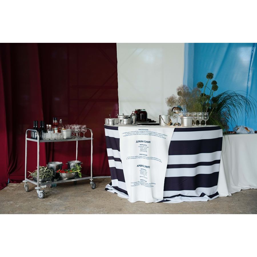 Стол коктейльный Твист Змейка М, Рафаэлло + Млечный путь (телескопические ноги) - Фото миниатюра 9