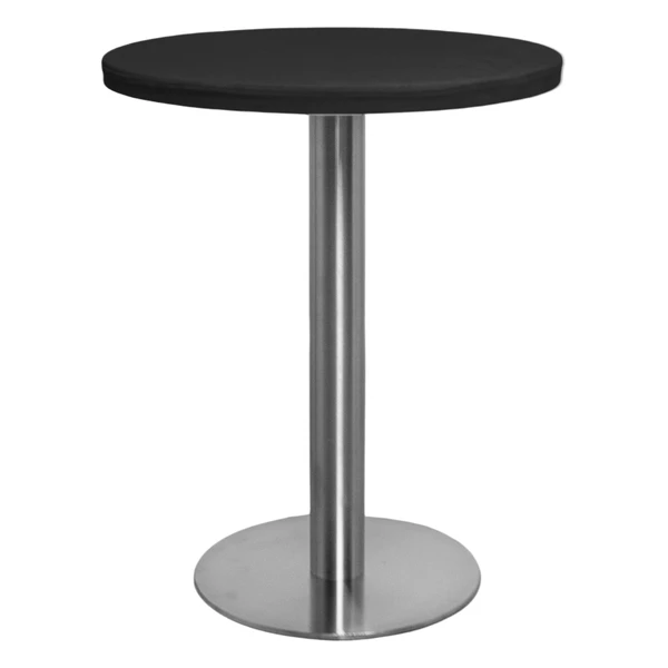 Стол Твист Круглый 67см, Серебро + Черный