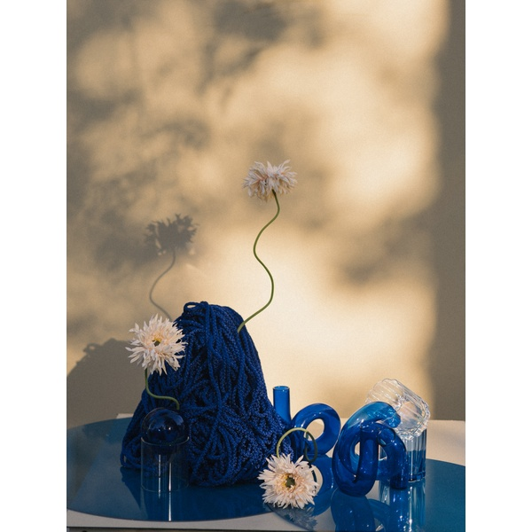 Стеклянная вазочка Пайпер синий электрик - Фото 5