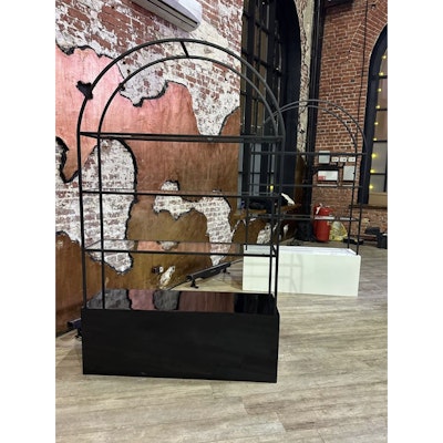 Стеллаж Арчи Черный+ Черная тумба - изображение 2