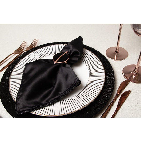 Кольцо для салфетки Баттон, черное - Фото 3