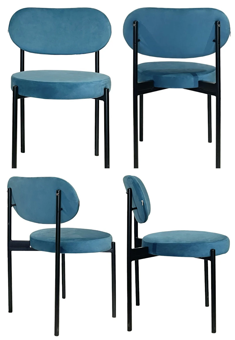 Стул Модерн Черный, Морская волна