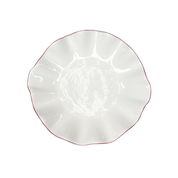 Порционная тарелка Лотос с красной каймой С - Фото 1