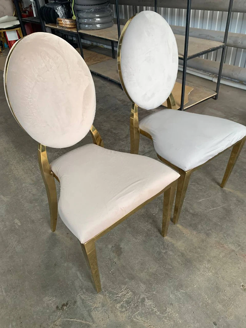 Стул Вашингтон Золото, велюр светло-серый