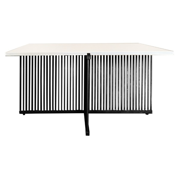 Журнальный столик Шреддер с квадратной столешницей, черный цвет подстолья