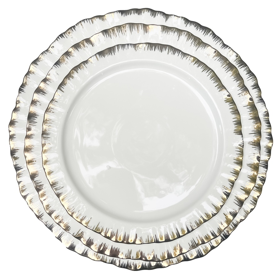 Порционная тарелка Подсолнух Золото М - Фото миниатюра 2