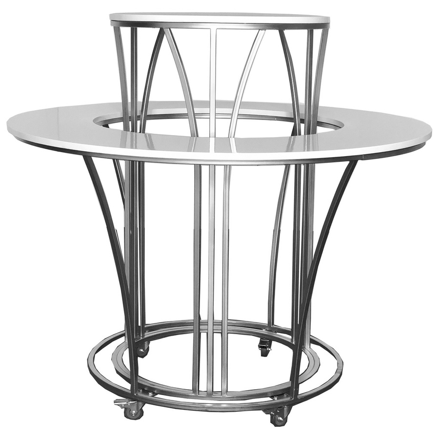 Столик для торта Клэр, серебро (перекрас)  - Фото миниатюра 1