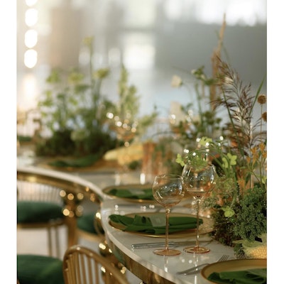 Стол-змейка-80, золотой, столешница белый МДФ, 1 модуль - изображение 10