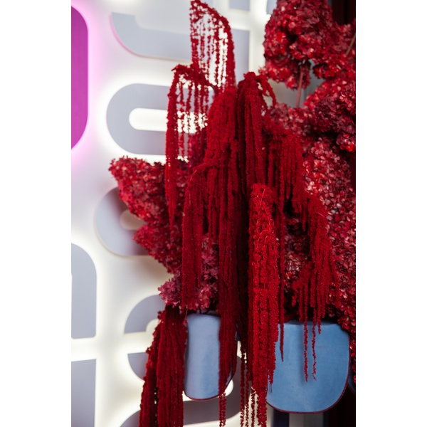 Комплект Стол "Да,капитан" Твист Черничный йогурт + Голубой с бордовым кантом, велюр - Фото 4