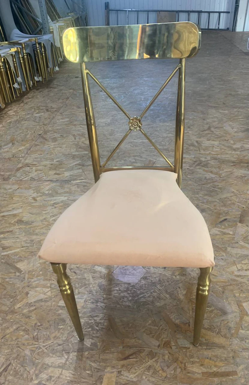 Стул Адлер,  велюр, персиковый